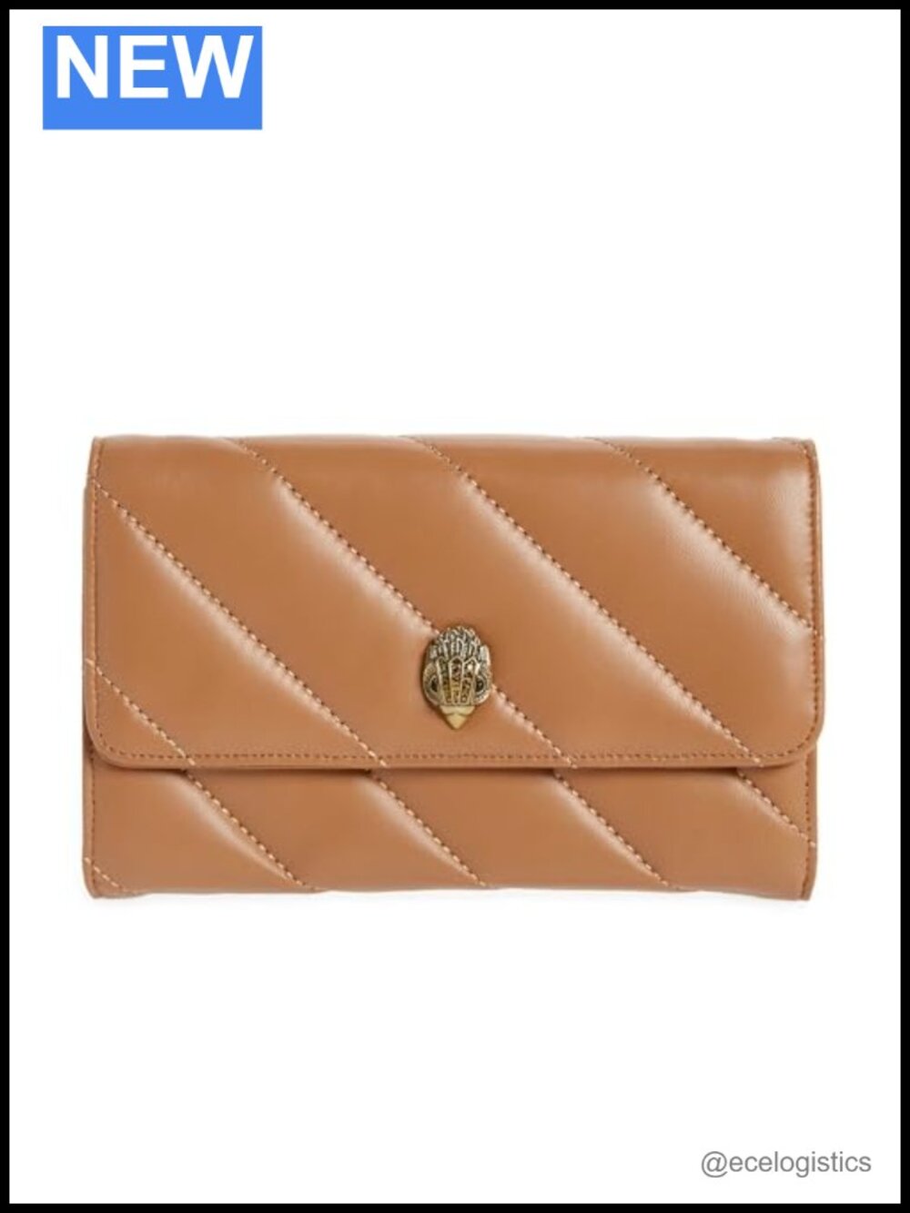 Leather Crossbody Bag with Chain Strap - Kurt Geiger Soho Wallet